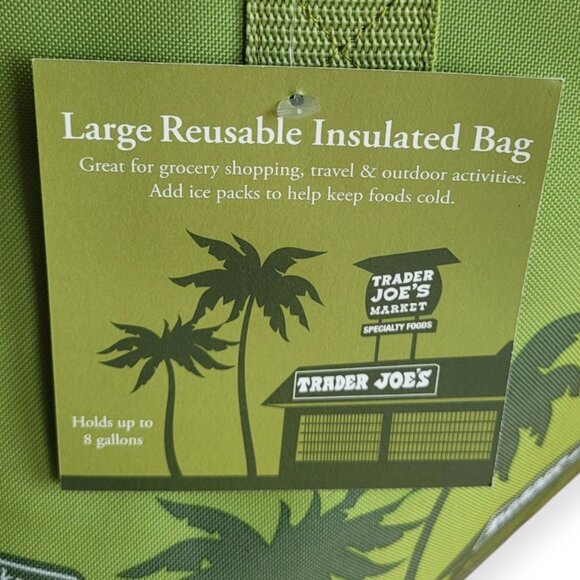 Trader Joe's Olive Green Insulated Freezer Bag 8-Gallon NWT - Picture 4 of 7